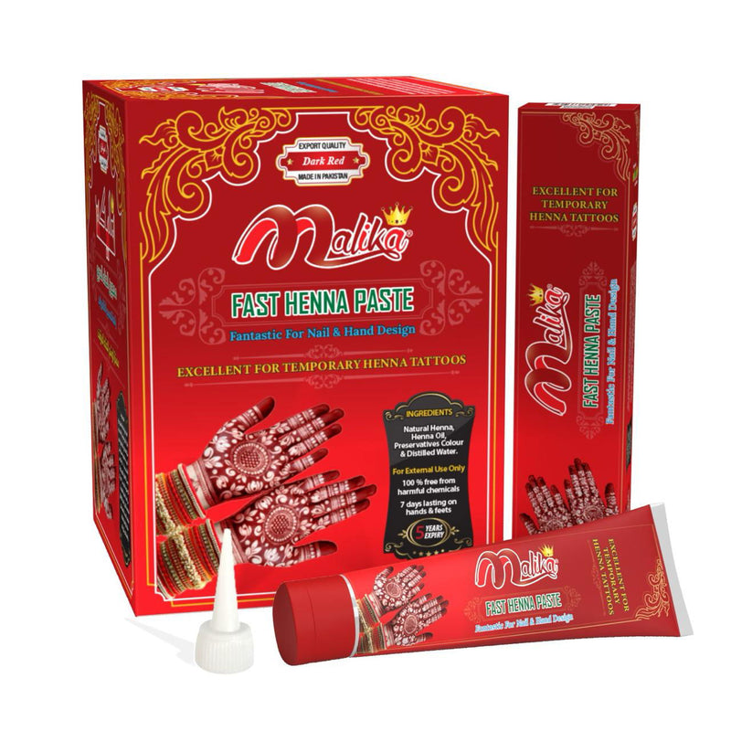 Malika Fast Henna Paste Red Tube Cone